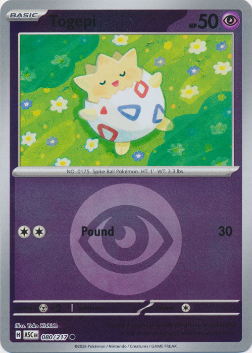 Togepi : ASCENDED HEROES (Energy Reverse holo) - 080/217