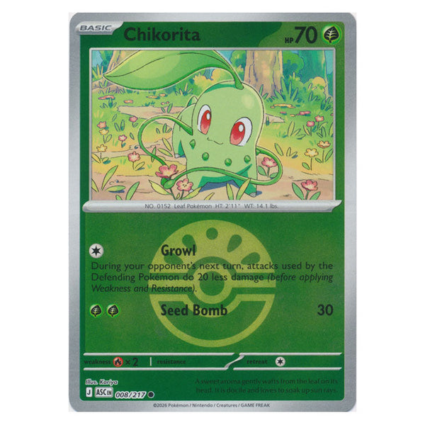 Chikorita : ASCENDED HEROES (Ball Reverse holo) - 008/217