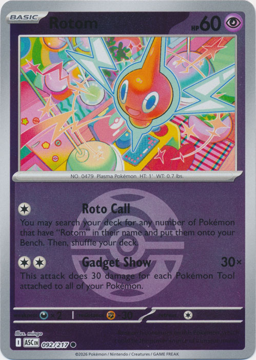 Rotom : ASCENDED HEROES (Ball Reverse holo) - 092/217