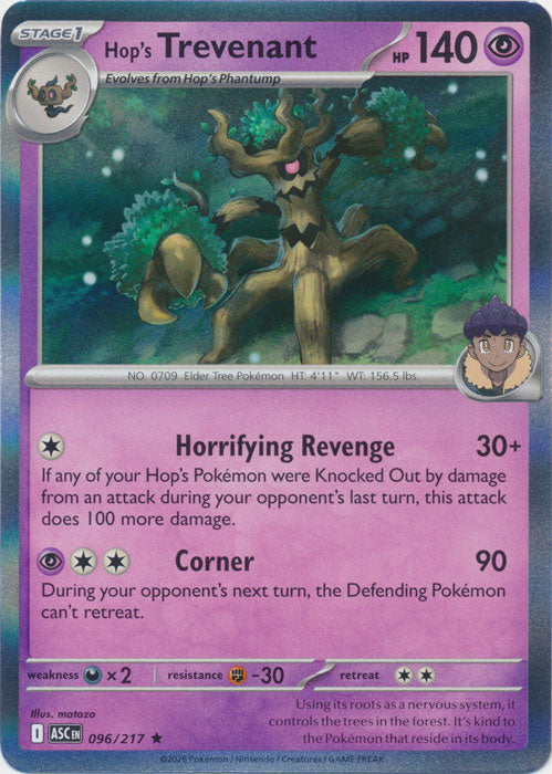 Hop's Trevenant : ASCENDED HEROES (Holo) - 096/217 - Lockett Labs UK