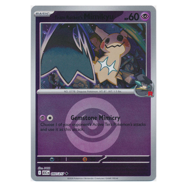 Team Rocket's Mimikyu : ASCENDED HEROES (Energy Reverse holo) - 097/217