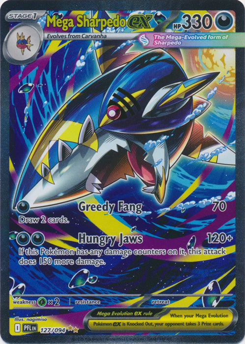 Mega Sharpedo ex : PHANTASMAL FLAMES - 127/094 - Lockett Labs UK
