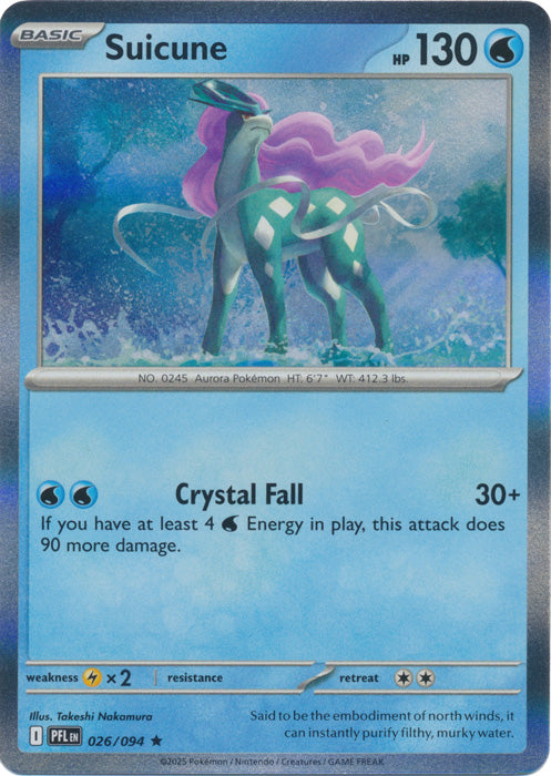 Suicune : PHANTASMAL FLAMES (Holo) - 026/094 - Lockett Labs UK