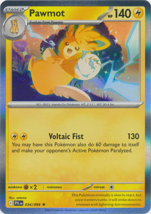 Pawmot : PHANTASMAL FLAMES (Holo) - 034/094 - Lockett Labs UK