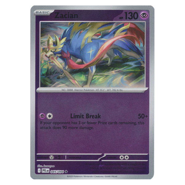 Zacian : PHANTASMAL FLAMES (Reverse holo) - 045/094