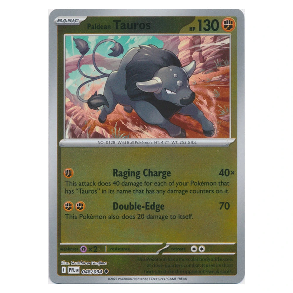 Paldean Tauros : PHANTASMAL FLAMES (Reverse holo) - 048/094