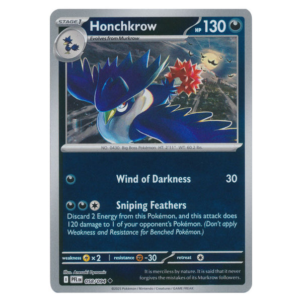 Honchkrow : PHANTASMAL FLAMES (Reverse holo) - 058/094
