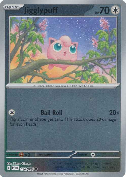 Jigglypuff : PHANTASMAL FLAMES (Reverse holo) - 076/094 - Lockett Labs UK