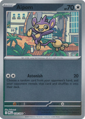 Aipom : PHANTASMAL FLAMES (Reverse holo) - 078/094