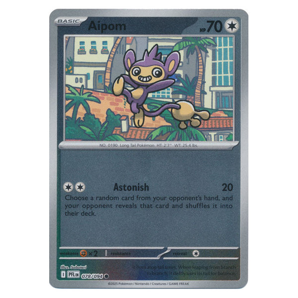 Aipom : PHANTASMAL FLAMES (Reverse holo) - 078/094