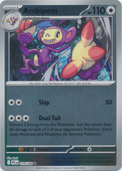 Ambipom : PHANTASMAL FLAMES (Reverse holo) - 079/094 - Lockett Labs UK