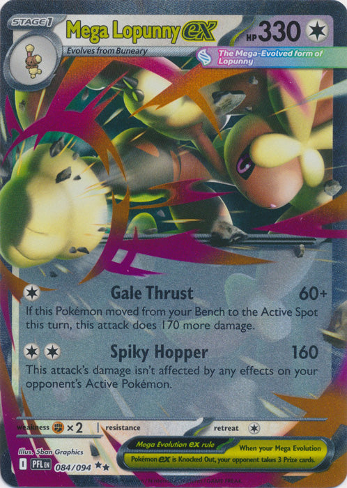 Mega Lopunny ex : PHANTASMAL FLAMES - 084/094 - Lockett Labs UK