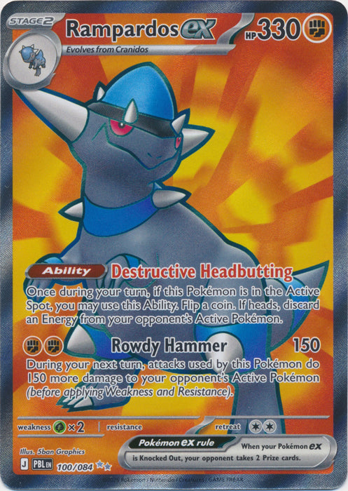 Rampardos ex : PITCH BLACK - 100/084