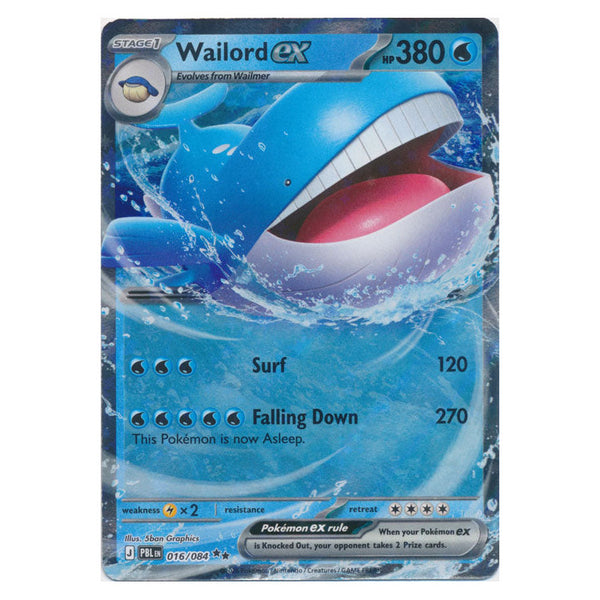 Wailord ex : PITCH BLACK - 016/084