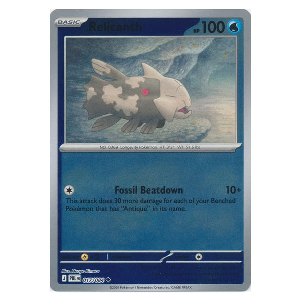 Relicanth : PITCH BLACK (Reverse holo) - 017/084
