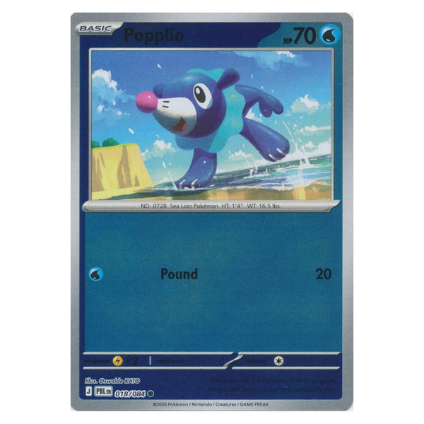 Popplio : PITCH BLACK (Reverse holo) - 018/084