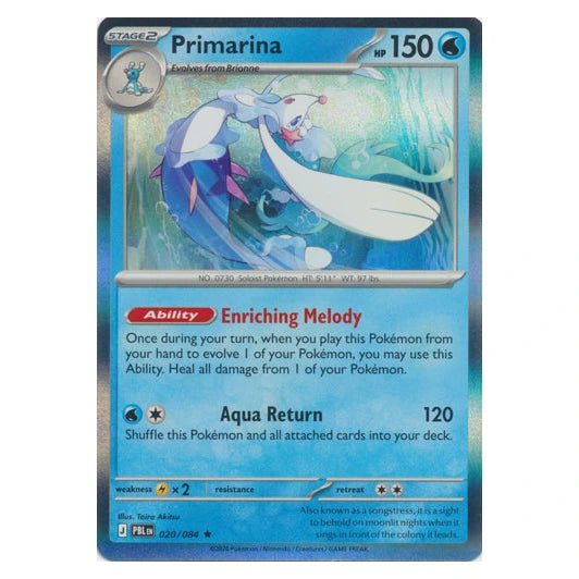 Primarina : PITCH BLACK (Holo) - 020/084