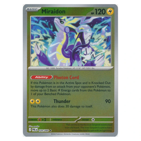 Miraidon : PITCH BLACK (Reverse holo) - 028/084