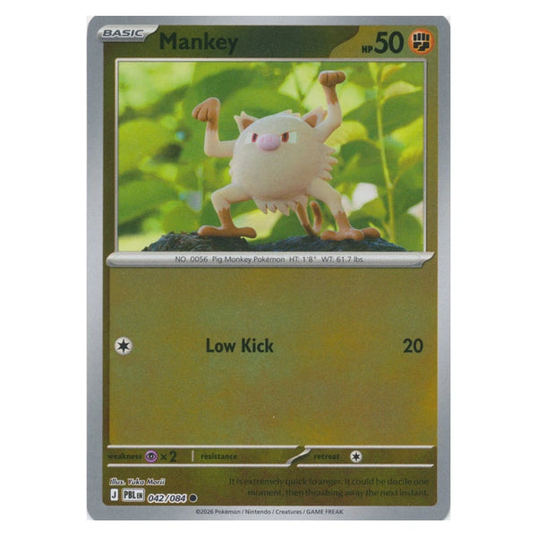 Mankey : PITCH BLACK (Reverse holo) - 042/084