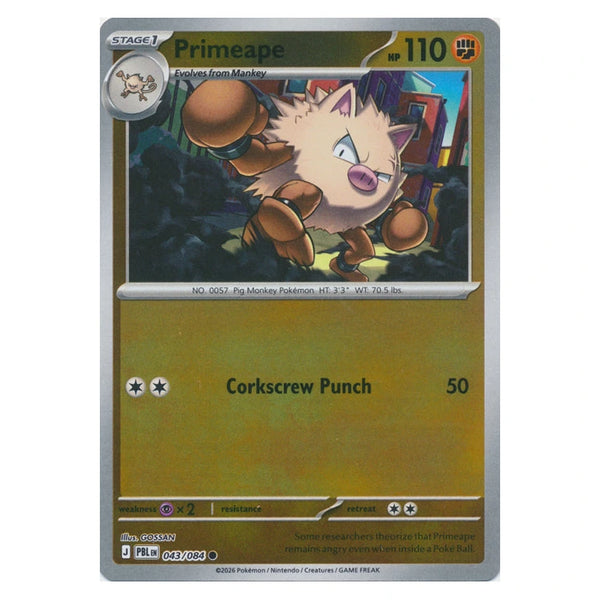 Primeape : PITCH BLACK (Reverse holo) - 043/084