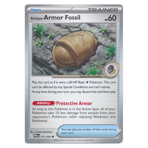 Antique Armor Fossil : PITCH BLACK - 072/084