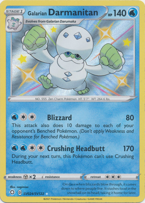 Galarian Darmanitan : SHINING FATES - SV024/SV122