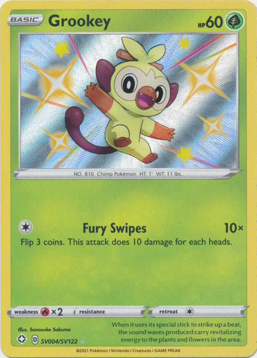 Grookey : SHINING FATES - SV004/SV122