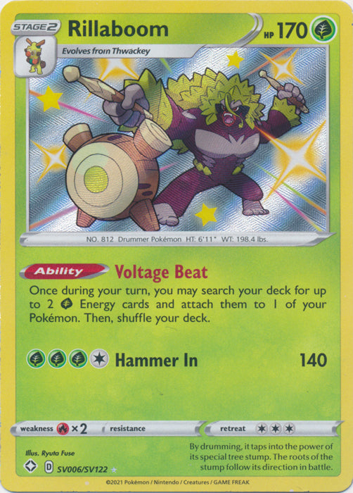 Rillaboom : SHINING FATES - SV006/SV122