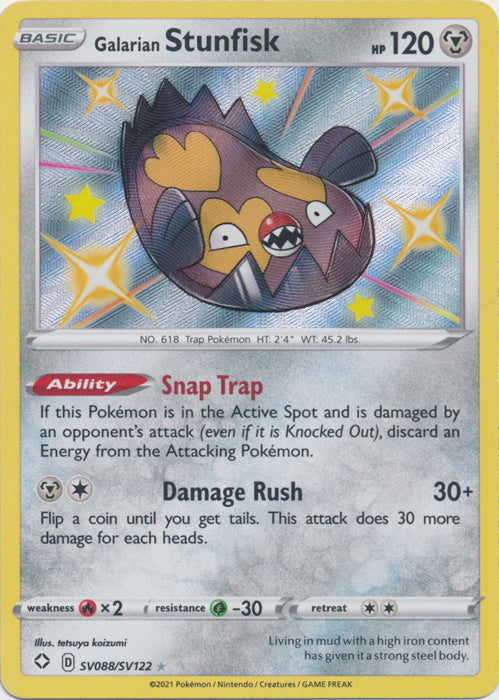 Galarian Stunfisk : SHINING FATES - SV088/SV122
