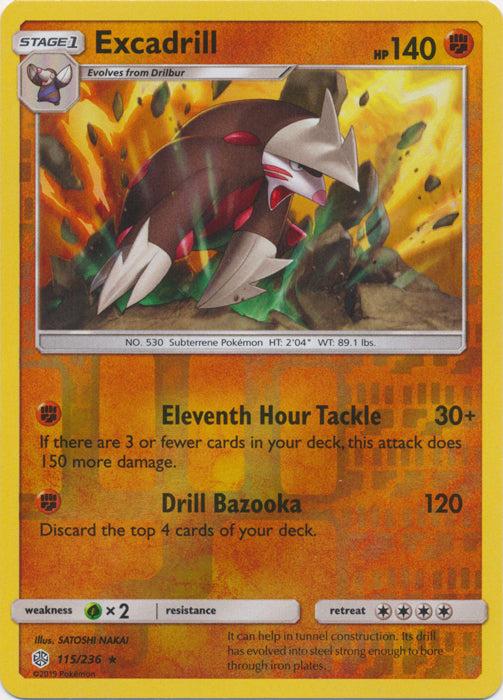 Excadrill : COSMIC ECLIPSE (Reverse holo) - 115/236 - Lockett Labs UK