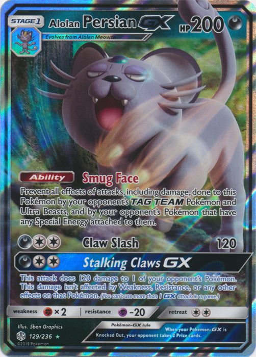 Alolan Persian GX : COSMIC ECLIPSE - 129/236
