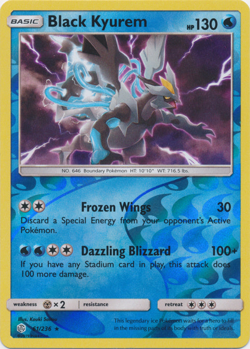 Black Kyurem : COSMIC ECLIPSE (Reverse holo) - 61/236 - Lockett Labs UK