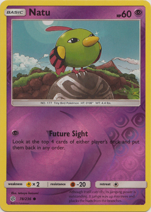 Natu : COSMIC ECLIPSE (Reverse holo) - 78/236 - Lockett Labs UK