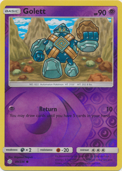 Golett : COSMIC ECLIPSE (Reverse holo) - 89/236 - Lockett Labs UK