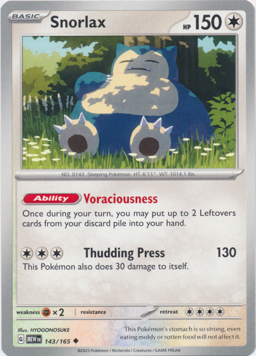 Snorlax : 151 - 143/165 - Lockett Labs UK