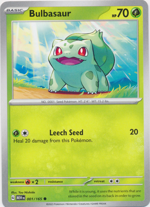 Bulbasaur : 151 - 001/165 - Lockett Labs UK