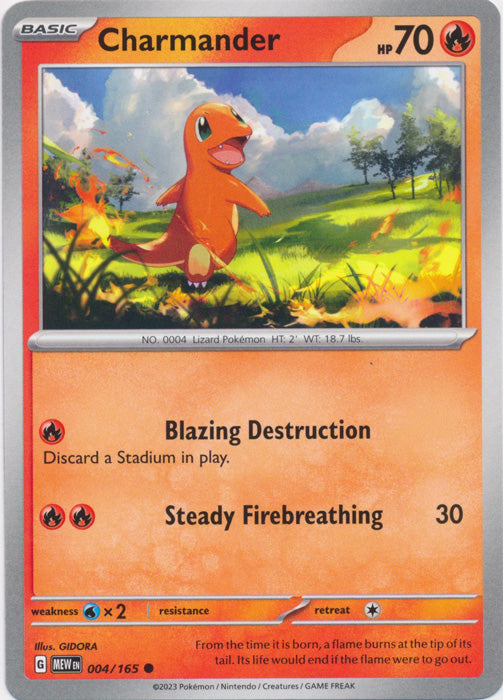 Charmander : 151 - 004/165 - Lockett Labs UK