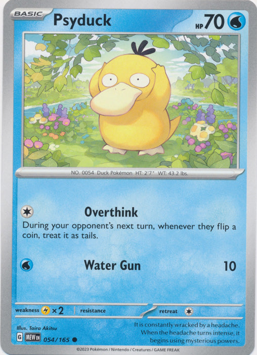 Psyduck : 151 - 054/165 - Lockett Labs UK