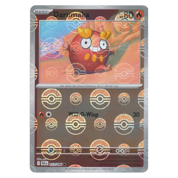 Darumaka : BLACK BOLT (Pokeball Reverse holo) - 013/086