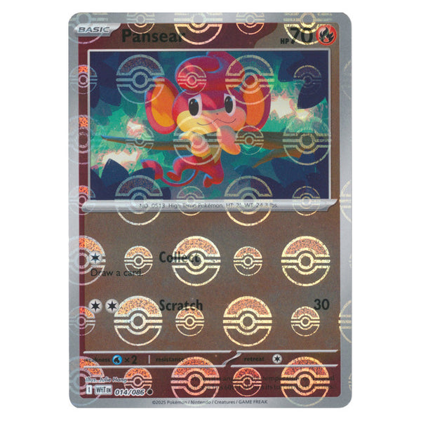 Pansear : WHITE FLARE (Pokeball Reverse holo) - 014/086