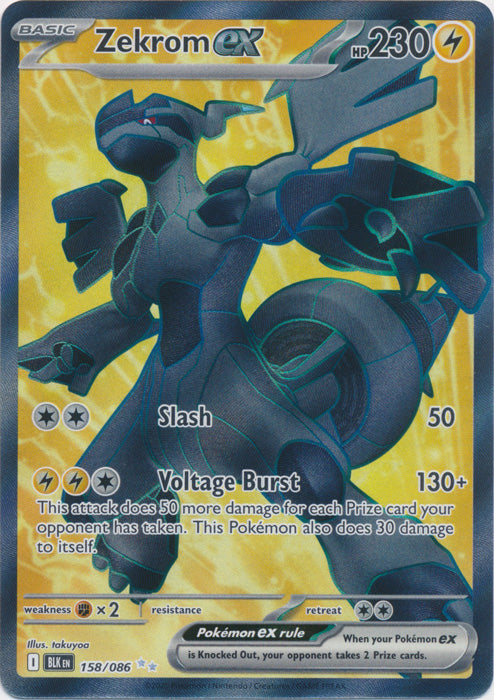 Zekrom ex : BLACK BOLT - 158/086 - Lockett Labs UK