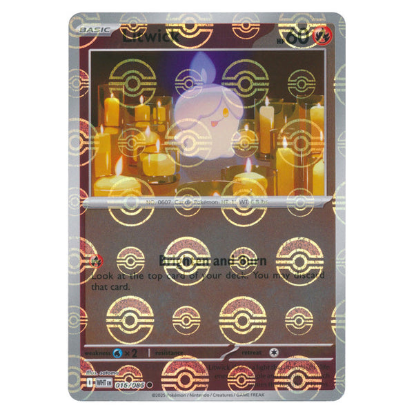 Litwick : WHITE FLARE (Pokeball Reverse holo) - 016/086