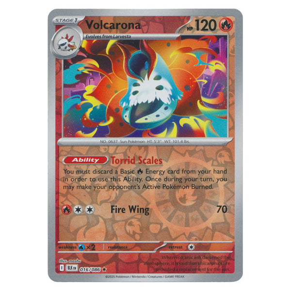 Volcarona : BLACK BOLT (Reverse holo) - 016/086