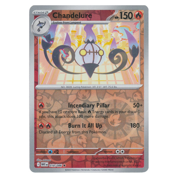 Chandelure : WHITE FLARE (Reverse holo) - 018/086