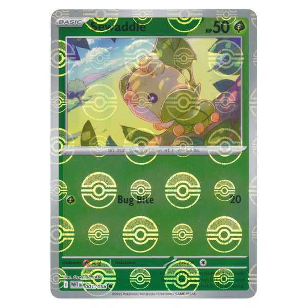 Sewaddle : WHITE FLARE (Pokeball Reverse holo) - 001/086