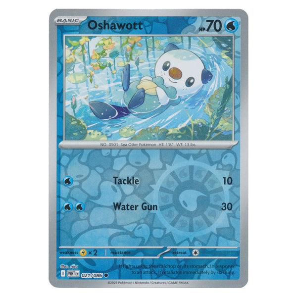 Oshawott : WHITE FLARE (Reverse holo) - 021/086