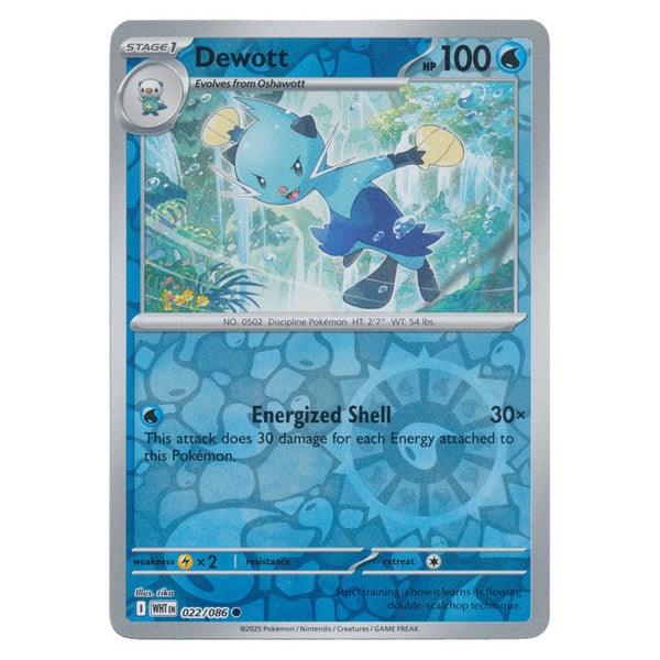Dewott : WHITE FLARE (Reverse holo) - 022/086