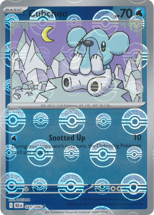 Cubchoo : BLACK BOLT (Pokeball Reverse holo) - 025/086