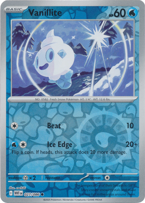 Vanillite : WHITE FLARE (Reverse holo) - 027/086