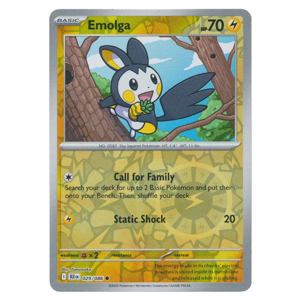 Emolga : BLACK BOLT (Reverse holo) - 029/08